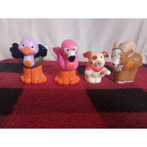 Fisher Price Little People Zoo Animals Alphabet Zoo Lot Of 3 UFO And 1 Dog